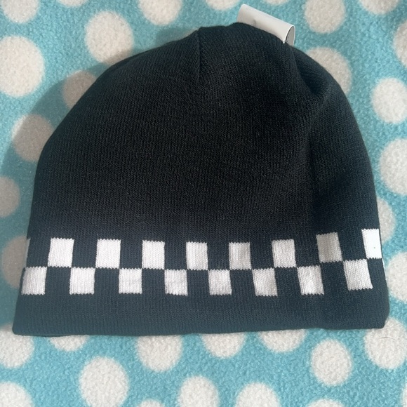 NWT Vans reversible black and white checkered beanie youth one size - Picture 8 of 8